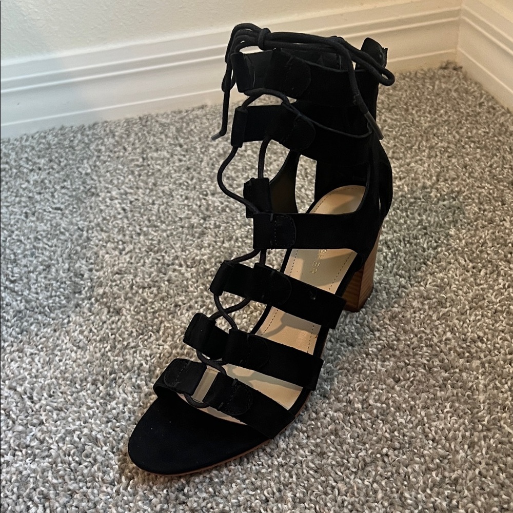 Marc Fisher Black Strappy Heels